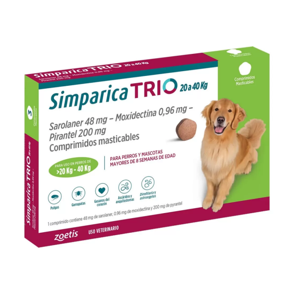 Simparica Trio 3 comp (20–40 kg)
