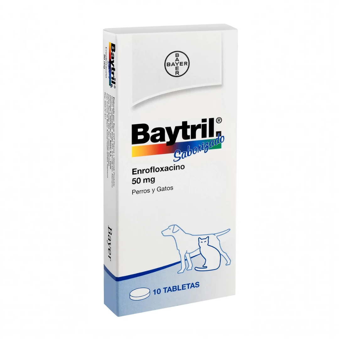 vet y vet (54) Baytril 50 mg x 10 comprimidos - Imagen 1