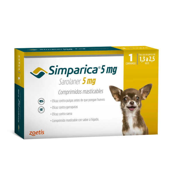 Simparica 5 mg 1 comp (1,3–2,5 kg)